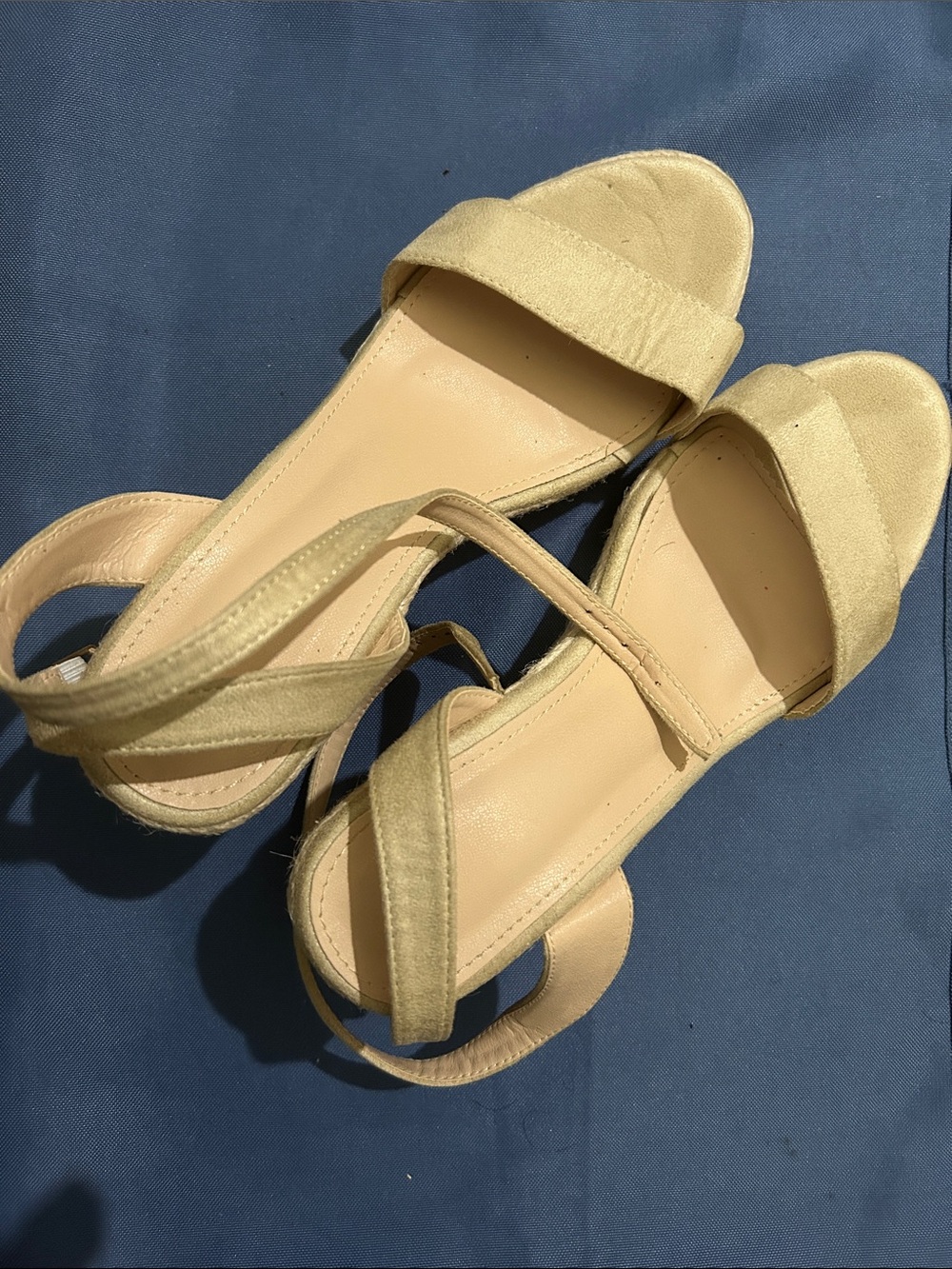 Classic Strappy Open-Toe Heels in Light Gold